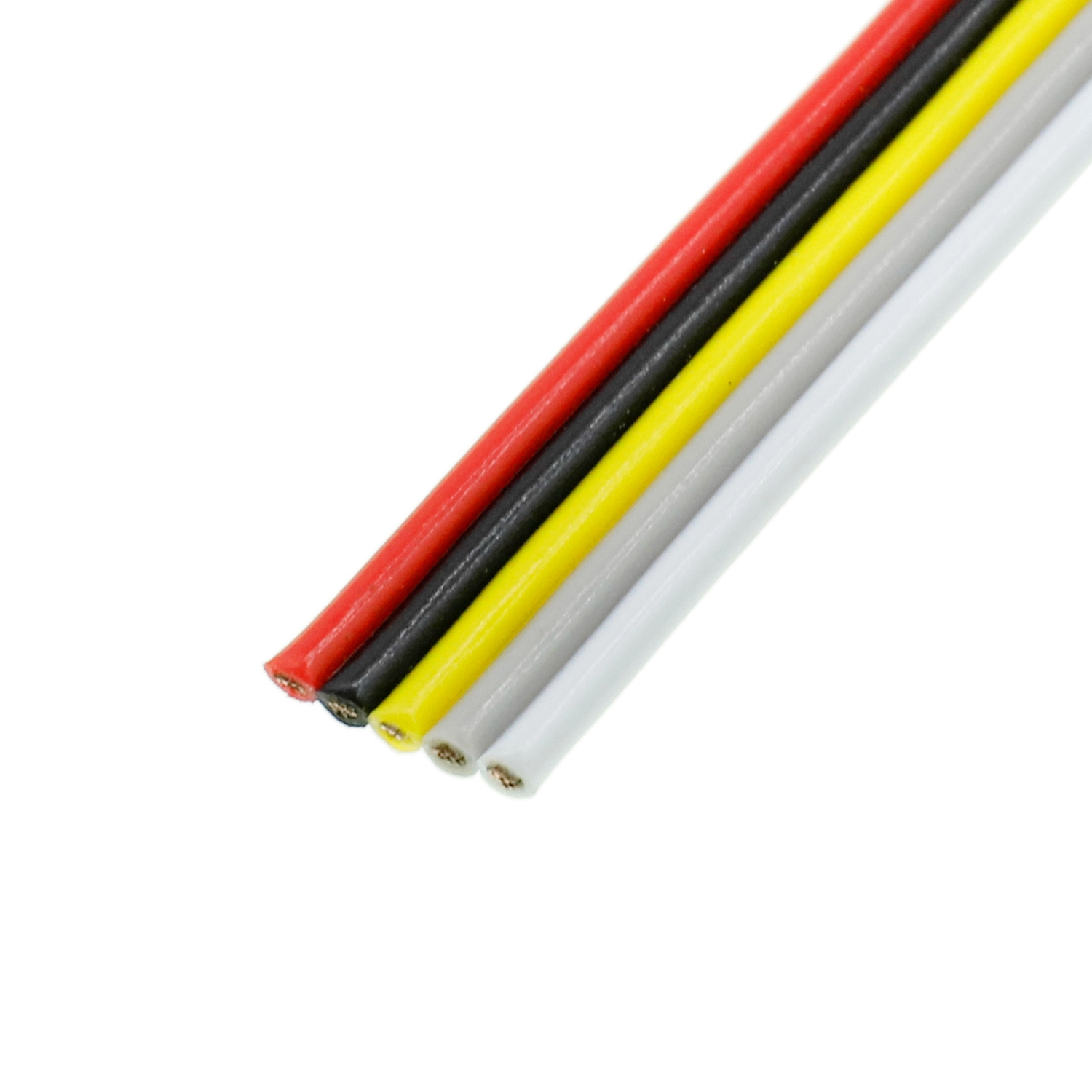 PVC Flat Ribbon Cable Customized UL1571 24AWG 5Core Lighting