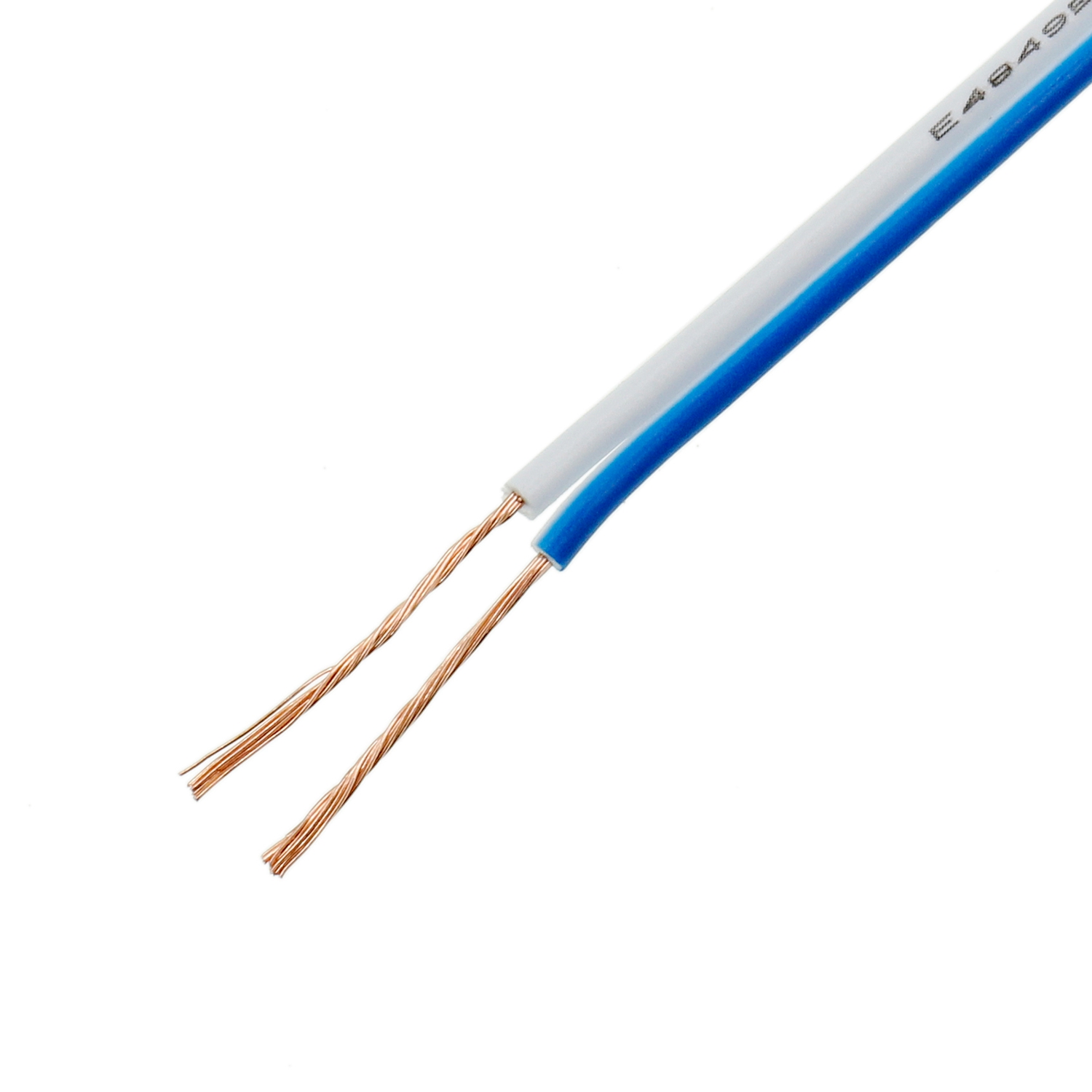 UL2468 Twin Wire PVC Flat Cable 26AWG Black Red 2Pins Tinned
